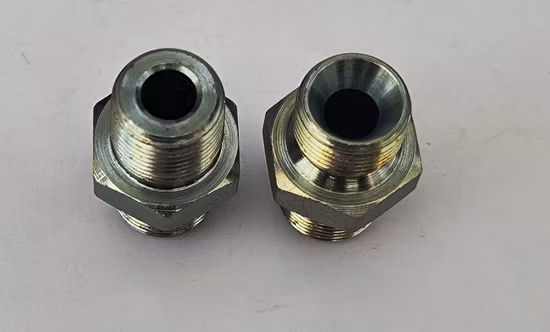 Adaptador Británico de Alta Presión Adaptador de Tubo Hidráulico Bsp Macho Doble Uso para Asiento de Cono de 60° o Sello Adherido / BSPT Macho -1bt