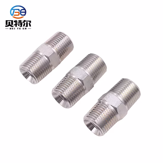 Adaptador británico de alta presión Adaptador hidráulico Bsp Macho a hembra Accesorios rectos Adaptador de acero al carbono-2b
