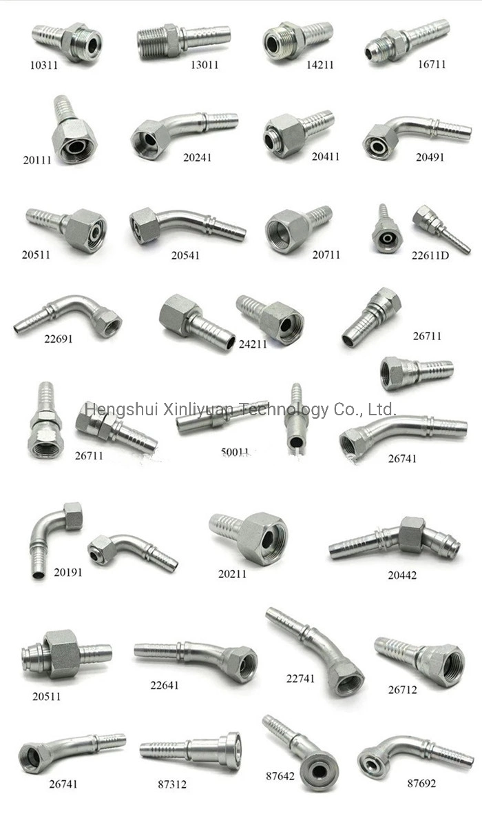 Double Hexagonal Female Hydraulic Fitting and Steel Hose Adaptor