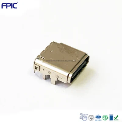 Shenzhen nuevo diseño USB 3.1 C Socket doble blindaje Shell C tipo conectores