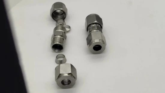Codos de unión de tubo tipo virolas gemelas de acero inoxidable, adaptadores macho de tubo de compresión de acero inoxidable Conector macho de accesorios de virola doble